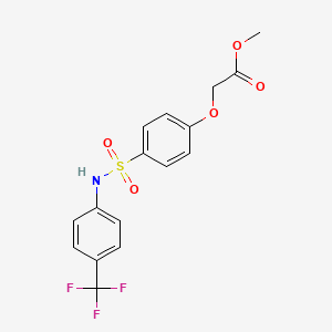 Methyl 2-[4-[[4-(trifluoromethyl)phenyl]sulfamoyl]phenoxy]acetate