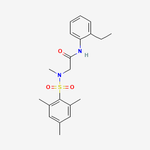 molecular formula C20H26N2O3S B3645332 N-(2-ethylphenyl)-N~2~-methyl-N~2~-[(2,4,6-trimethylphenyl)sulfonyl]glycinamide 