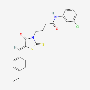 N-(3-chlorophenyl)-4-[5-(4-ethylbenzylidene)-4-oxo-2-thioxo-1,3-thiazolidin-3-yl]butanamide