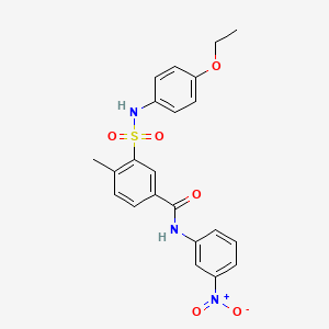 molecular formula C22H21N3O6S B3645339 3-[(4-ethoxyphenyl)sulfamoyl]-4-methyl-N-(3-nitrophenyl)benzamide 