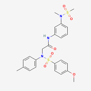 molecular formula C24H27N3O6S2 B3645342 N~2~-[(4-methoxyphenyl)sulfonyl]-N-{3-[methyl(methylsulfonyl)amino]phenyl}-N~2~-(4-methylphenyl)glycinamide 