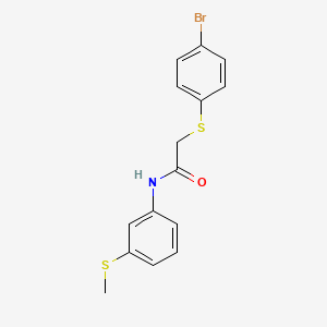 2-[(4-bromophenyl)thio]-N-[3-(methylthio)phenyl]acetamide