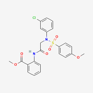 methyl 2-({N-(3-chlorophenyl)-N-[(4-methoxyphenyl)sulfonyl]glycyl}amino)benzoate