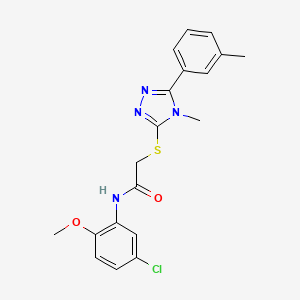 N-(5-chloro-2-methoxyphenyl)-2-{[4-methyl-5-(3-methylphenyl)-4H-1,2,4-triazol-3-yl]sulfanyl}acetamide