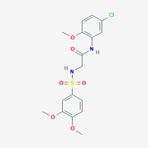 N-(5-chloro-2-methoxyphenyl)-2-[(3,4-dimethoxyphenyl)sulfonylamino]acetamide