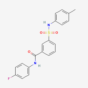 N-(4-fluorophenyl)-3-[(4-methylphenyl)sulfamoyl]benzamide