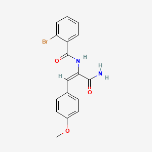 N-[(E)-3-amino-1-(4-methoxyphenyl)-3-oxoprop-1-en-2-yl]-2-bromobenzamide