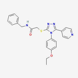 N-benzyl-2-{[4-(4-ethoxyphenyl)-5-(4-pyridinyl)-4H-1,2,4-triazol-3-yl]thio}acetamide