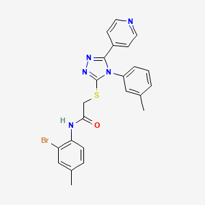 molecular formula C23H20BrN5OS B3645434 N-(2-bromo-4-methylphenyl)-2-{[4-(3-methylphenyl)-5-(4-pyridinyl)-4H-1,2,4-triazol-3-yl]thio}acetamide 