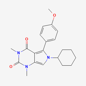 6-cyclohexyl-5-(4-methoxyphenyl)-1,3-dimethyl-1H-pyrrolo[3,4-d]pyrimidine-2,4(3H,6H)-dione