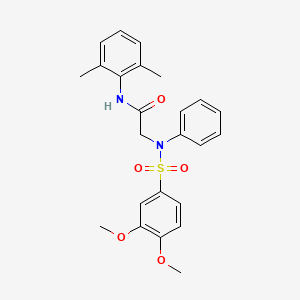 N~2~-[(3,4-dimethoxyphenyl)sulfonyl]-N-(2,6-dimethylphenyl)-N~2~-phenylglycinamide