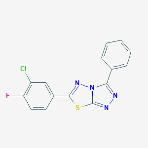 6-(3-Chloro-4-fluorophenyl)-3-phenyl[1,2,4]triazolo[3,4-b][1,3,4]thiadiazole