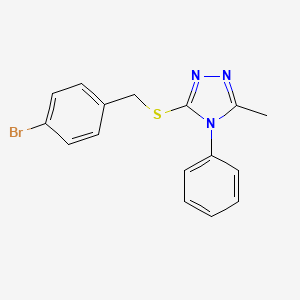 3-{[(4-bromophenyl)methyl]sulfanyl}-5-methyl-4-phenyl-4H-1,2,4-triazole