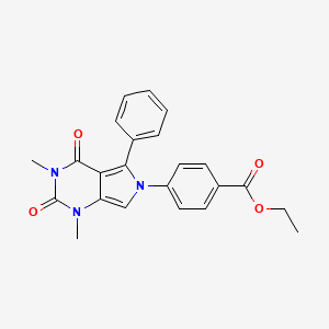 ETHYL 4-{1,3-DIMETHYL-2,4-DIOXO-5-PHENYL-1H,2H,3H,4H,6H-PYRROLO[3,4-D]PYRIMIDIN-6-YL}BENZOATE