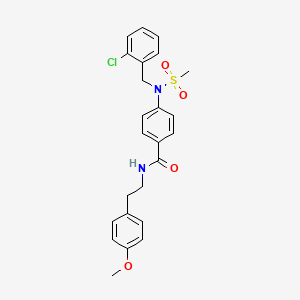 4-[(2-chlorobenzyl)(methylsulfonyl)amino]-N-[2-(4-methoxyphenyl)ethyl]benzamide