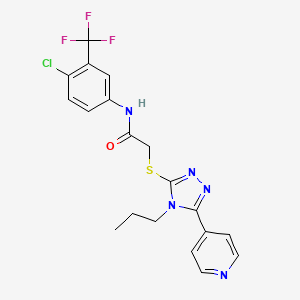 N-[4-chloro-3-(trifluoromethyl)phenyl]-2-{[4-propyl-5-(4-pyridinyl)-4H-1,2,4-triazol-3-yl]thio}acetamide