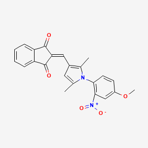 2-{[1-(4-methoxy-2-nitrophenyl)-2,5-dimethyl-1H-pyrrol-3-yl]methylidene}-1H-indene-1,3(2H)-dione