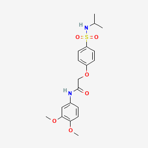 N-(3,4-dimethoxyphenyl)-2-[4-(propan-2-ylsulfamoyl)phenoxy]acetamide