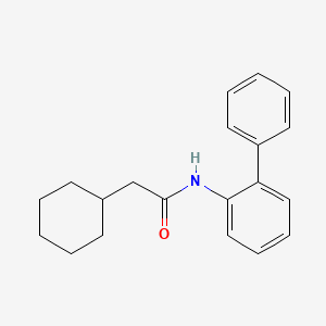 molecular formula C20H23NO B3645535 N-{[1,1'-BIPHENYL]-2-YL}-2-CYCLOHEXYLACETAMIDE 