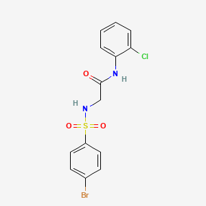 2-[(4-bromophenyl)sulfonylamino]-N-(2-chlorophenyl)acetamide