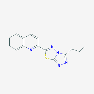 molecular formula C15H13N5S B364555 2-(3-Propyl[1,2,4]triazolo[3,4-b][1,3,4]thiadiazol-6-yl)quinoline CAS No. 929967-95-3