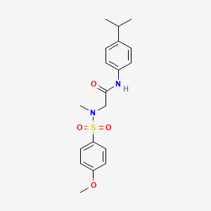 N~2~-[(4-methoxyphenyl)sulfonyl]-N~2~-methyl-N-[4-(propan-2-yl)phenyl]glycinamide