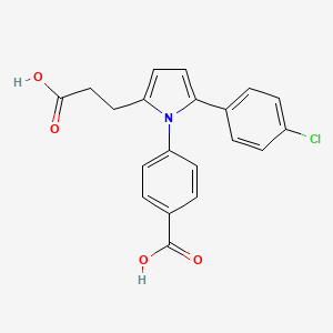 4-[2-(2-carboxyethyl)-5-(4-chlorophenyl)-1H-pyrrol-1-yl]benzoic acid