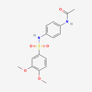 N-(4-{[(3,4-dimethoxyphenyl)sulfonyl]amino}phenyl)acetamide