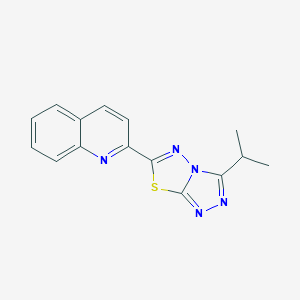 molecular formula C15H13N5S B364557 2-(3-Isopropyl[1,2,4]triazolo[3,4-b][1,3,4]thiadiazol-6-yl)quinoline CAS No. 929827-11-2
