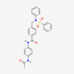 N-[4-(acetylamino)phenyl]-4-{[phenyl(phenylsulfonyl)amino]methyl}benzamide