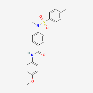 molecular formula C22H22N2O4S B3645604 N-(4-methoxyphenyl)-4-{methyl[(4-methylphenyl)sulfonyl]amino}benzamide 