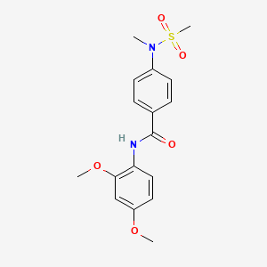 molecular formula C17H20N2O5S B3645610 N-(2,4-dimethoxyphenyl)-4-[methyl(methylsulfonyl)amino]benzamide 