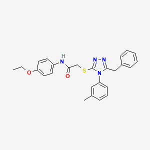 2-{[5-benzyl-4-(3-methylphenyl)-4H-1,2,4-triazol-3-yl]thio}-N-(4-ethoxyphenyl)acetamide