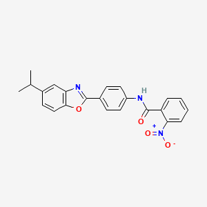 2-nitro-N-{4-[5-(propan-2-yl)-1,3-benzoxazol-2-yl]phenyl}benzamide