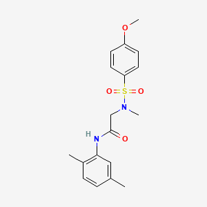 molecular formula C18H22N2O4S B3645646 N-(2,5-dimethylphenyl)-N~2~-[(4-methoxyphenyl)sulfonyl]-N~2~-methylglycinamide 