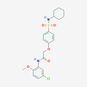 N-(5-chloro-2-methoxyphenyl)-2-{4-[(cyclohexylamino)sulfonyl]phenoxy}acetamide