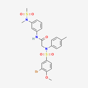 N~2~-[(3-bromo-4-methoxyphenyl)sulfonyl]-N~1~-{3-[methyl(methylsulfonyl)amino]phenyl}-N~2~-(4-methylphenyl)glycinamide