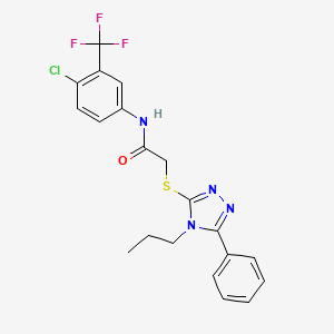 N-[4-chloro-3-(trifluoromethyl)phenyl]-2-[(5-phenyl-4-propyl-4H-1,2,4-triazol-3-yl)thio]acetamide