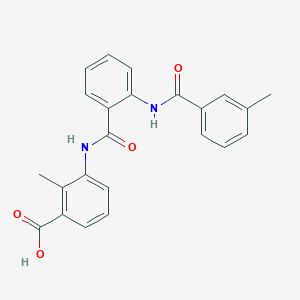 molecular formula C23H20N2O4 B3645729 2-methyl-3-({2-[(3-methylbenzoyl)amino]benzoyl}amino)benzoic acid 