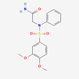 N~2~-[(3,4-dimethoxyphenyl)sulfonyl]-N~2~-phenylglycinamide