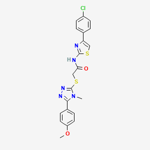 N-[4-(4-chlorophenyl)-1,3-thiazol-2-yl]-2-{[5-(4-methoxyphenyl)-4-methyl-4H-1,2,4-triazol-3-yl]sulfanyl}acetamide