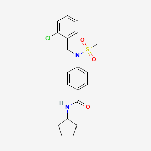 4-[(2-chlorobenzyl)(methylsulfonyl)amino]-N-cyclopentylbenzamide