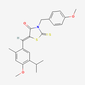 5-(5-isopropyl-4-methoxy-2-methylbenzylidene)-3-(4-methoxybenzyl)-2-thioxo-1,3-thiazolidin-4-one