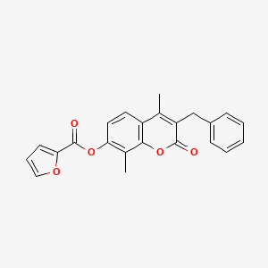 3-benzyl-4,8-dimethyl-2-oxo-2H-chromen-7-yl 2-furoate