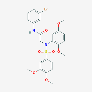 N-(3-bromophenyl)-2-(N-(3,4-dimethoxyphenyl)sulfonyl-2,5-dimethoxyanilino)acetamide