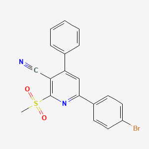 6-(4-bromophenyl)-2-(methylsulfonyl)-4-phenylnicotinonitrile