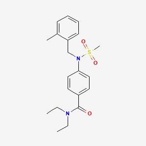 N,N-diethyl-4-[(2-methylphenyl)methyl-methylsulfonylamino]benzamide