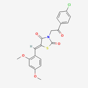 3-[2-(4-chlorophenyl)-2-oxoethyl]-5-(2,4-dimethoxybenzylidene)-1,3-thiazolidine-2,4-dione