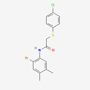 N-(2-bromo-4,5-dimethylphenyl)-2-[(4-chlorophenyl)thio]acetamide