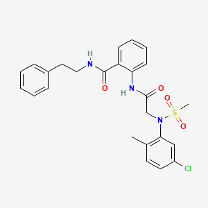 2-{[N-(5-chloro-2-methylphenyl)-N-(methylsulfonyl)glycyl]amino}-N-(2-phenylethyl)benzamide